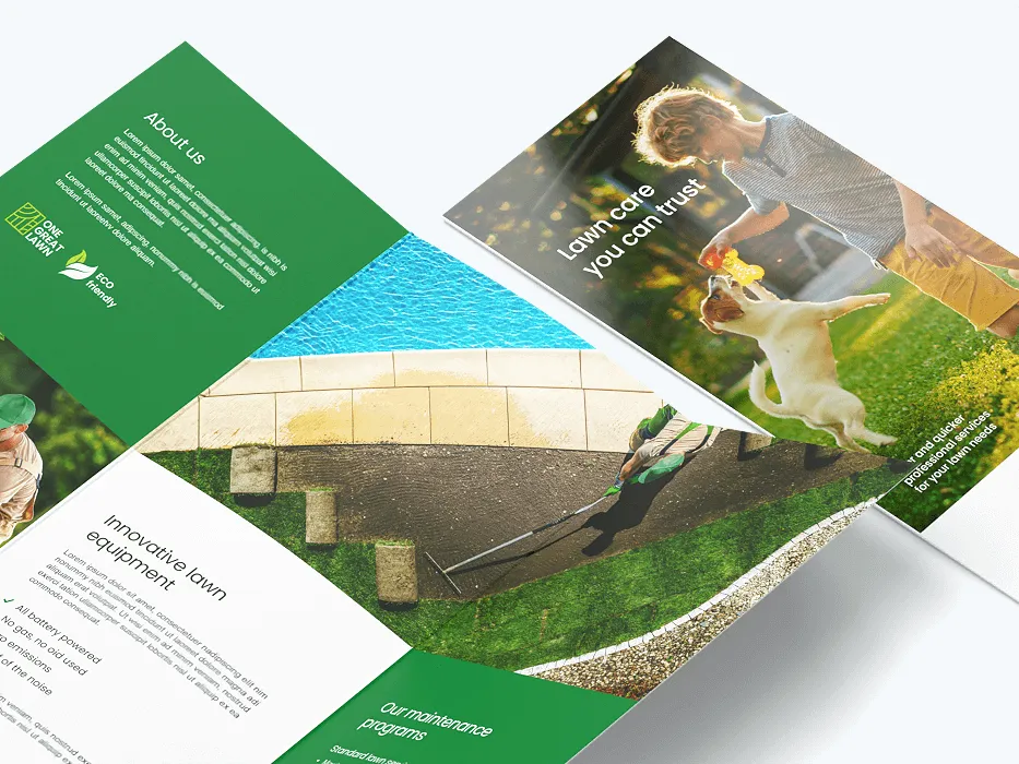 Hardcover books, paperback books and printed brochures
